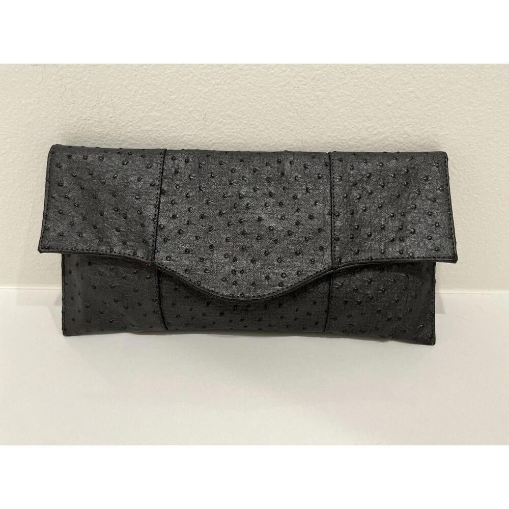 Urban Expressions Clutch Purse Fold Over Magnetic Closure Vegan - BLACK - NWOT